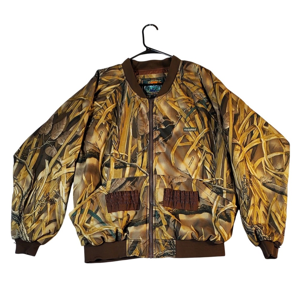 Hodgman Mens Advantage Wetlands Camo Bomber Jacket Field Tested Outerwear Size M